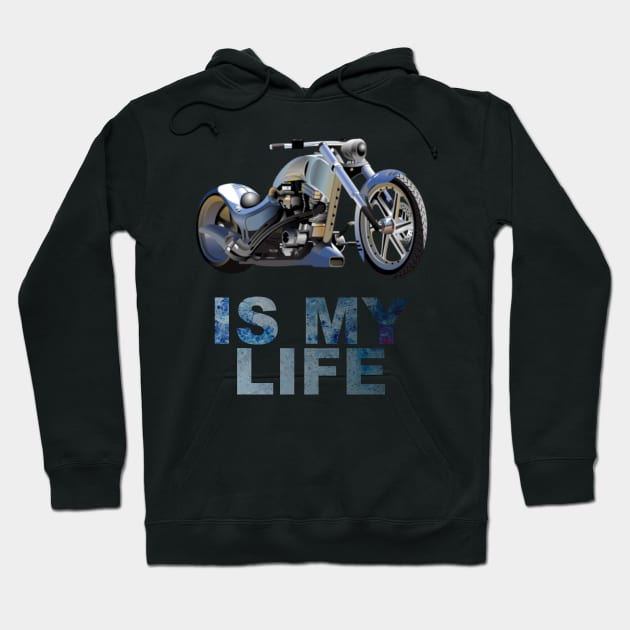 Motorbike Chopper Is my life Hoodie by KZK101